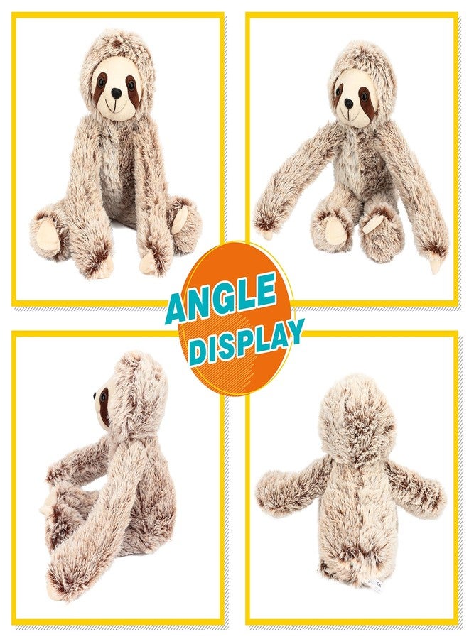 Easfan 17'' Sloth Stuffed Animal Realistic Cute Plush Toy Soft Tree Sloth Plushie Stuff Adorable Birthday for Kids Boys Girls Dog Toy, Brown - Image 5